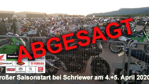 Saisoneröffnung abgesagt!