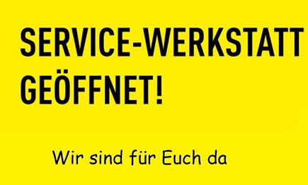 Werkstatt geöffnet