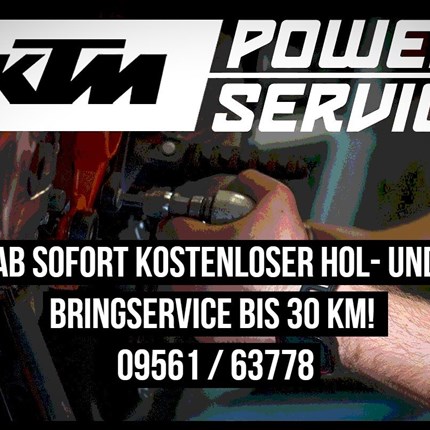 Kostenloser Hol- und Bringservice !
Liebe Kunden,
wir haben gute Neuigkeiten für euch!
Ab sofort holen wir euer Fahrzeug in einem Umkreis von 30 km kostenlo ... Weiter >>