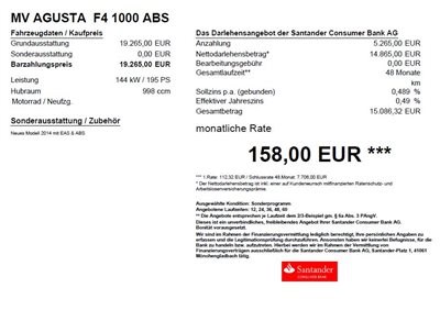 Im Juni bietet das A.T.T.-Team für alle MV Agusta Bikes die Heiße Finanzierung ab 0,49% Effekt.Jahresz. der Santander Consumer Bank AG an! - Bild 10