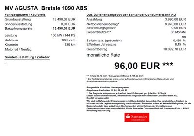 Im Juni bietet das A.T.T.-Team für alle MV Agusta Bikes die Heiße Finanzierung ab 0,49% Effekt.Jahresz. der Santander Consumer Bank AG an! - Bild 4