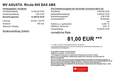 Im Juni bietet das A.T.T.-Team für alle MV Agusta Bikes die Heiße Finanzierung ab 0,49% Effekt.Jahresz. der Santander Consumer Bank AG an! - Bild 6