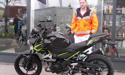 Roll out einer Kawasaki Z 400