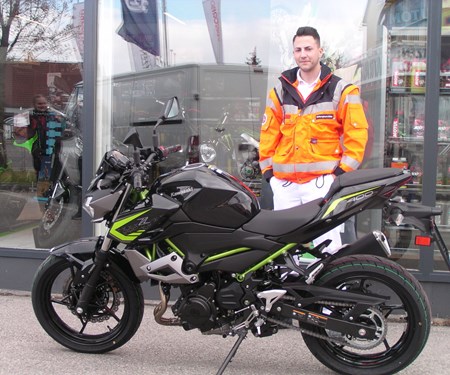 Roll out einer Kawasaki Z 400 Roll out einer Kawasaki Z 400