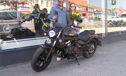 Roll out einer Kawasaki Vulcan S