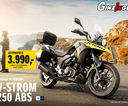 Suzuki V-Strom 250 jetzt um € 3.990,- Suzuki V-Strom 250 jetzt um € 3.990,-