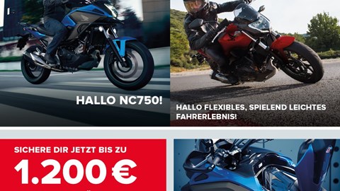 NC750: Sichere dir einen PREISVORTEIL von bis zu 1200 ,-€ !!!  