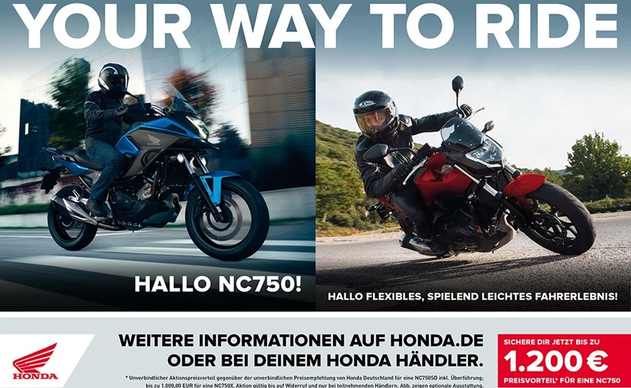 Honda Semmler - YOUR WAY TO RIDE !  Bild 1: Honda Semmler - YOUR WAY TO RIDE !
