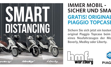 Piaggio Roller Promotion - gratis Zubehör für 50, 125, 350 ccm Roller