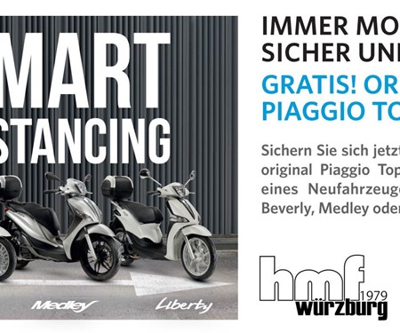 Piaggio Roller Promotion - gratis Zubehör für 50, 125, 350 ccm Roller
