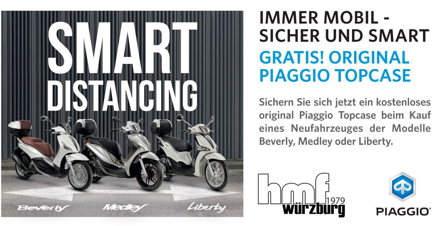 Piaggio Roller Promotion - gratis Zubehör für 50, 125, 350 ccm Roller