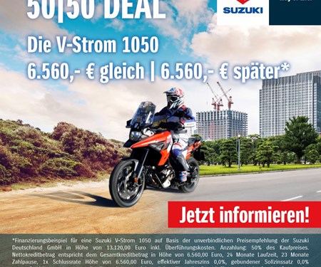 Schon gehört ? 50:50  Finanzierung für alle SUZUKIs