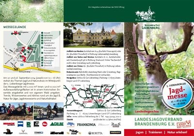 5. Liebenberger Jagdmesse 
Am 27. und 28. September 2014 (jeweils von 10 – 18 Uhr)
stehen die Themen Jagd und Naturschutz im Mittelpunkt
der 5. Liebe ... Weiter >>