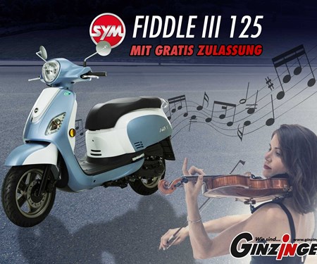 SYM Fiddle III 125 Zulassungsaktion! SYM Fiddle III 125 Zulassungsaktion!