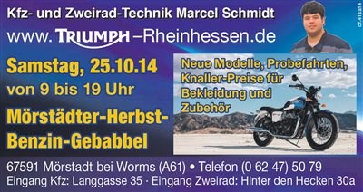 "Save the date" Samstag, den 25.10.2014