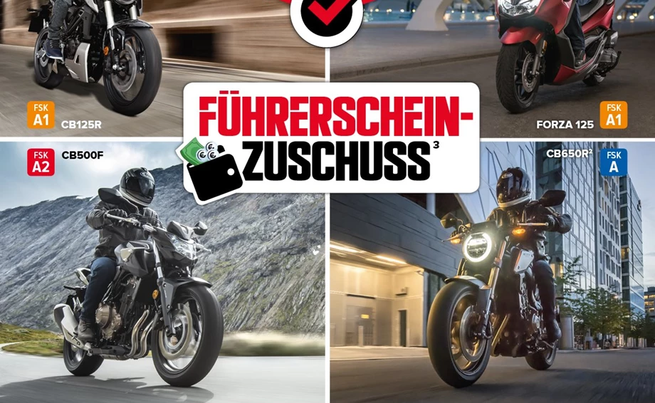 Honda Semmler - Honda Führerschein Aktion endet bald !  Bild 1: Honda Semmler - Honda Führerschein Aktion endet bald !