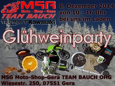 Glühweinparty bei MSG TEAM BAUCH in Gera Bild 1: Glühweinparty bei MSG TEAM BAUCH in Gera