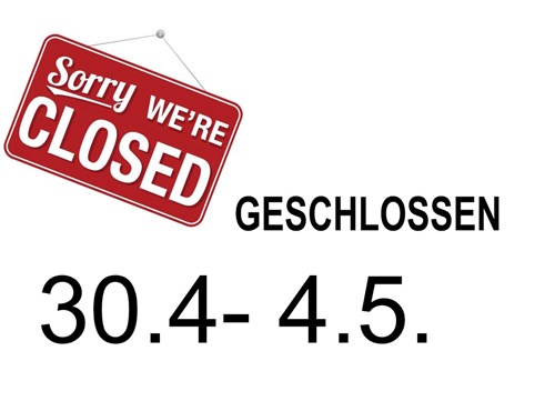 NEWS Geschlossen - Urlaub