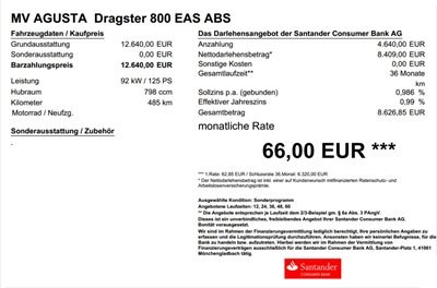 Finanzierung leicht gemacht - Ihre Wunsch MV Agusta von 0,49%-0,99% - Santander Consumer Bank AG - finanzieren-gültig bis 31.01.2015!  - Bild 6