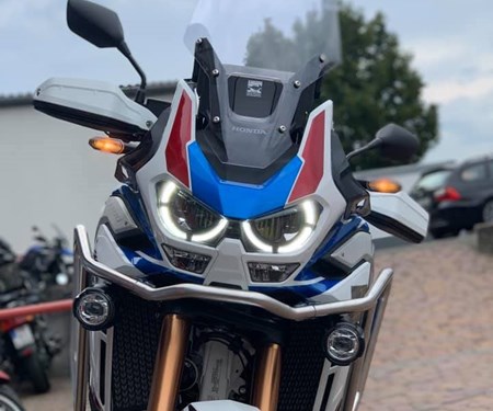 AfricaTwin Adventure Sports 2020 mit original Honda Zusatzscheinwerfern
