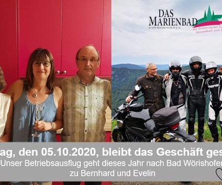 Betriebsausflug 2020: Geschäft geschlossen am 05.10.2020