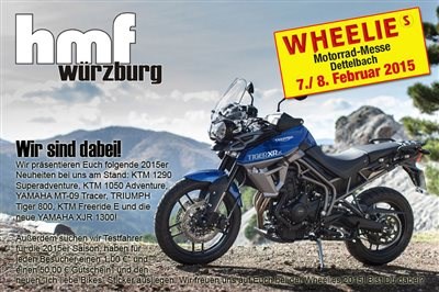 hmf auf der Wheelies Motorradmesse mit vielen Neuheiten!