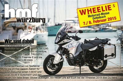 hmf auf der Wheelies Motorradmesse mit vielen Neuheiten!