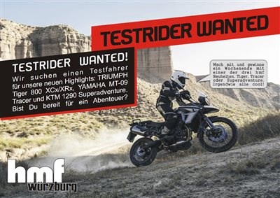 Testrider wanted! Wir suchen Dich.