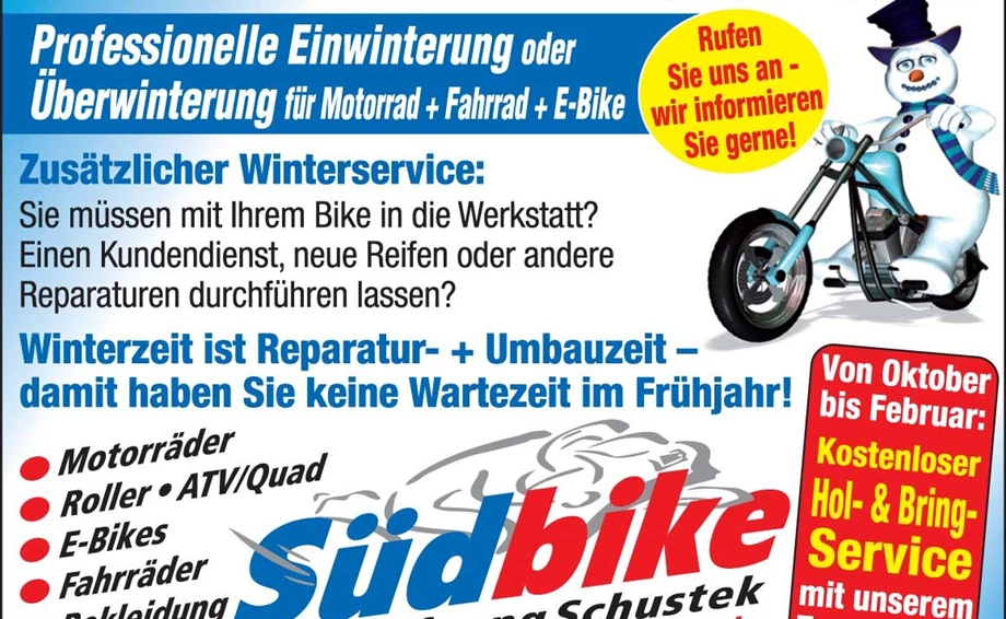 Wir überwintern dein Motorrad, Roller und andere Fahrzeuge Bild 1: Wir überwintern dein Motorrad, Roller und andere Fahrzeuge