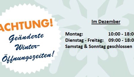 Neue Öffnungszeiten im Dezember