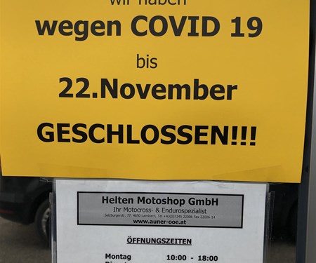 wegen COVID19 bis 22.Nov GESCHLOSSEN