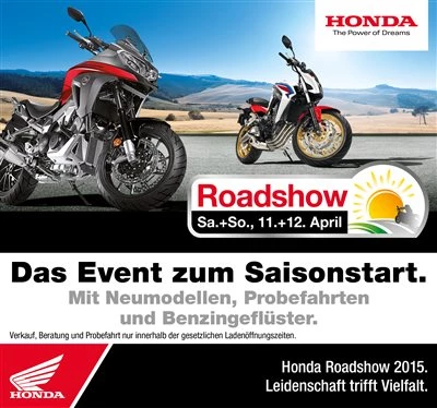 Honda Semmler - Road Show 11.+12. April Bild 1: Honda Semmler - Road Show 11.+12. April