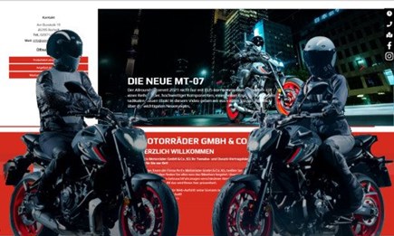 Yamaha Webseite im neuen Design