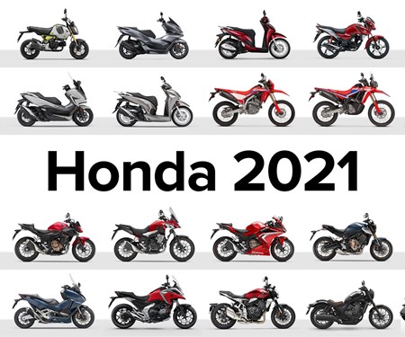 Honda Motorräder und Roller Modelljahr 2021Preise