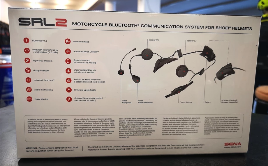 Shoei SENA SRL2 Kommunikationssystem ! Neu eingetroffen ! Click & collect !! Bild 3: Shoei SENA SRL2 Kommunikationssystem ! Neu eingetroffen ! Click & collect !!