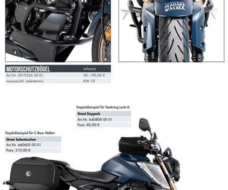 Zubehör von Hepco & Becker für die CB125R Modell 2021 
