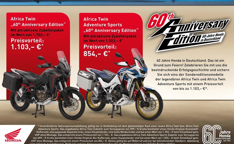 60 Jahre Honda Deutschland  Bild 1: 60 Jahre Honda Deutschland