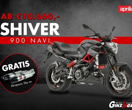 Aprilia Shiver 900 Navi inkl. GRATIS SLIP ON! Aprilia Shiver 900 Navi inkl. GRATIS SLIP ON!