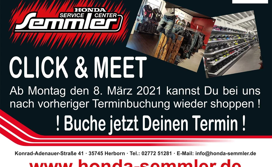 Honda Semmler - CLICK & MEET ! Bild 1: Honda Semmler - CLICK & MEET !