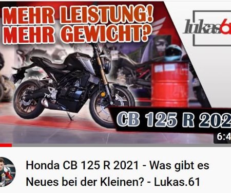 Honda Semmler -  Video von Lukas.61 über die neue CB125R