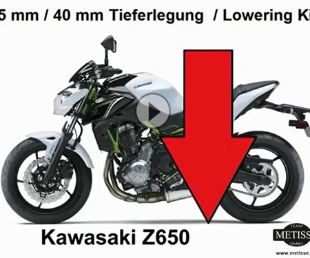 2022 - KAWASAKI Z 650 - Ladies Edition - 50 mm Tiefer !!! 