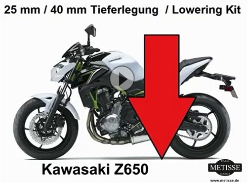 2022 - KAWASAKI Z 650 - Ladies Edition - 50 mm Tiefer !!! 