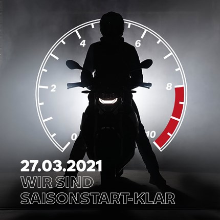 BMW Saisonstart 2021 
BMW Motorrad Saisonstart - 27.03.2021, 9-13 Uhr!

Am Samstag ist es soweit: Die Saison startet mit tollen Angeboten und Ak ... Weiter >>