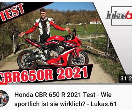 Honda Semmler - Fahrvideo CBR650R von Lukas.61