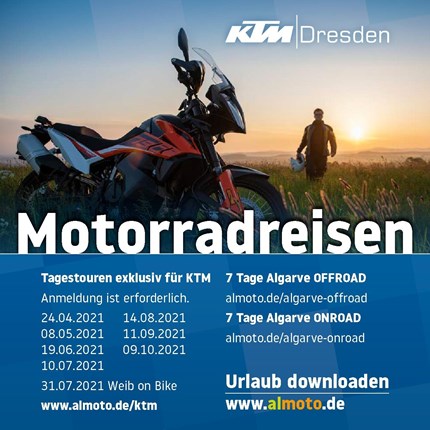KTM Touren 2021 
KTM Touren 2021 mit Almoto Weiter >>