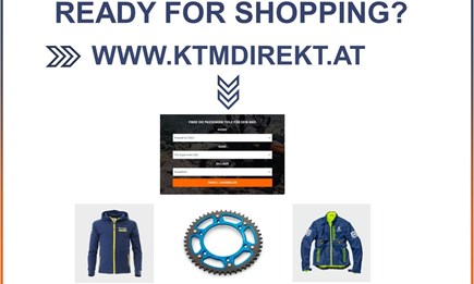 READY FOR SHOPPING ?   >>   WWW.KTMDIREKT.AT 
