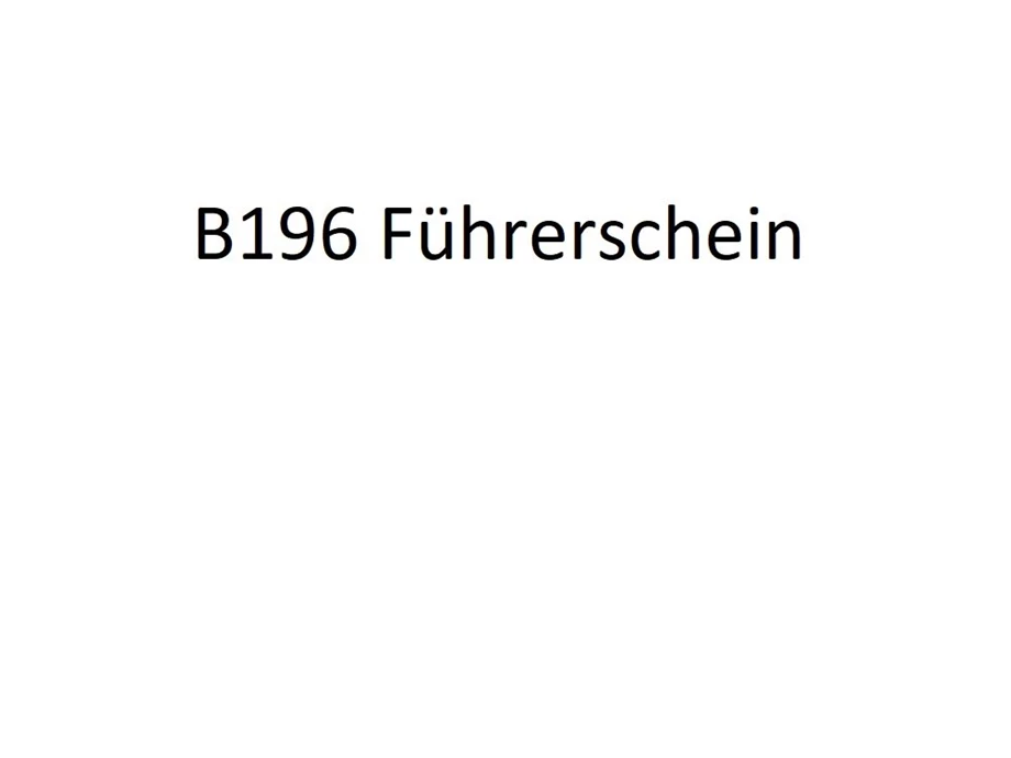 B196 - der 125er Führerschein für PKW-Fahrer Bild 1: B196 - der 125er Führerschein für PKW-Fahrer
