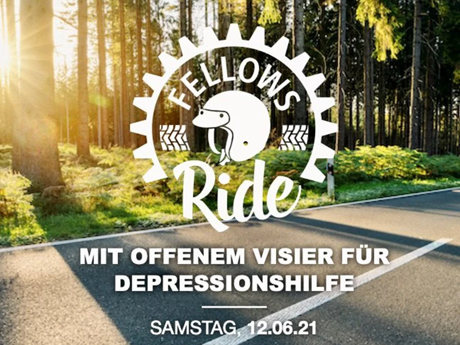FELLOWS RIDE - MIT OFFENEM VISIER FÜR DEPRESSIONSHILFEE Bild 1: FELLOWS RIDE - MIT OFFENEM VISIER FÜR DEPRESSIONSHILFEE