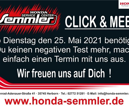 Honda Semmler - Update zu Corona Maßnahmen ! 