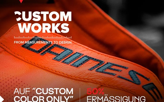 Dainese Custom Works Aktion bei uns im XAJO-Shop - Bild 2 Dainese Custom Works Aktion bei uns im XAJO-Shop - Bild 2